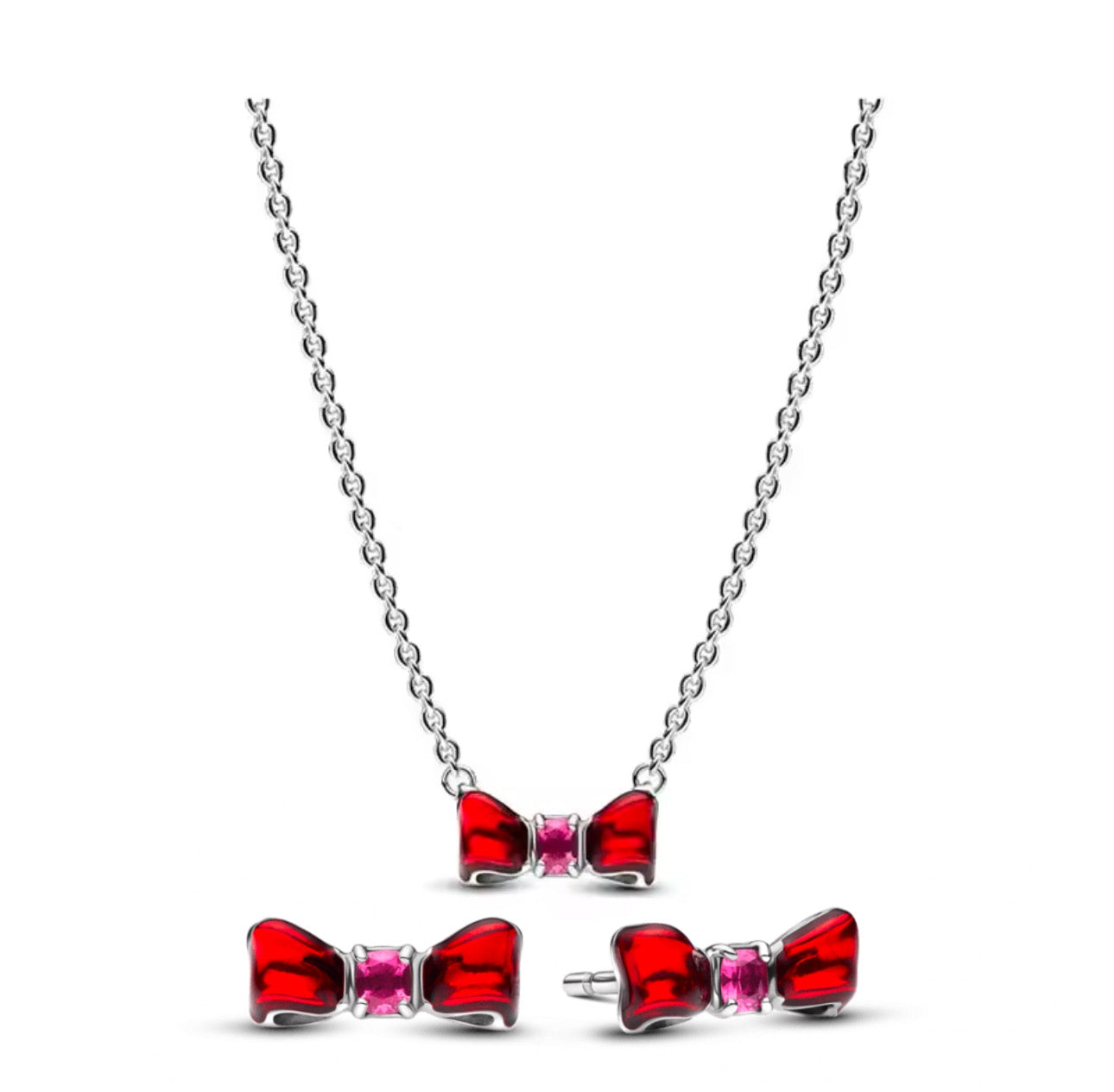 Conjunto Collar + Aretes Lazo de Blanca Nieves