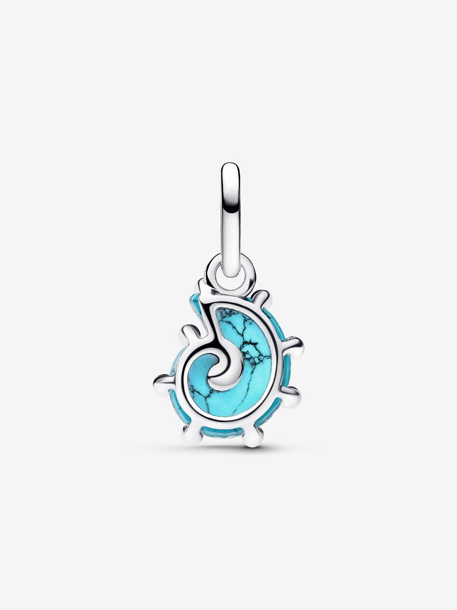 Charm Colgante Caracola de Cristal de Murano Azul