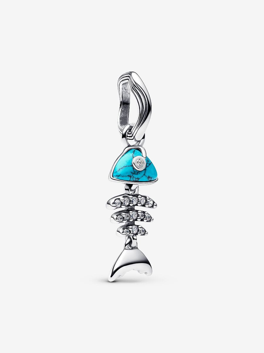 Charm Colgante Espina Pez Color Turquesa