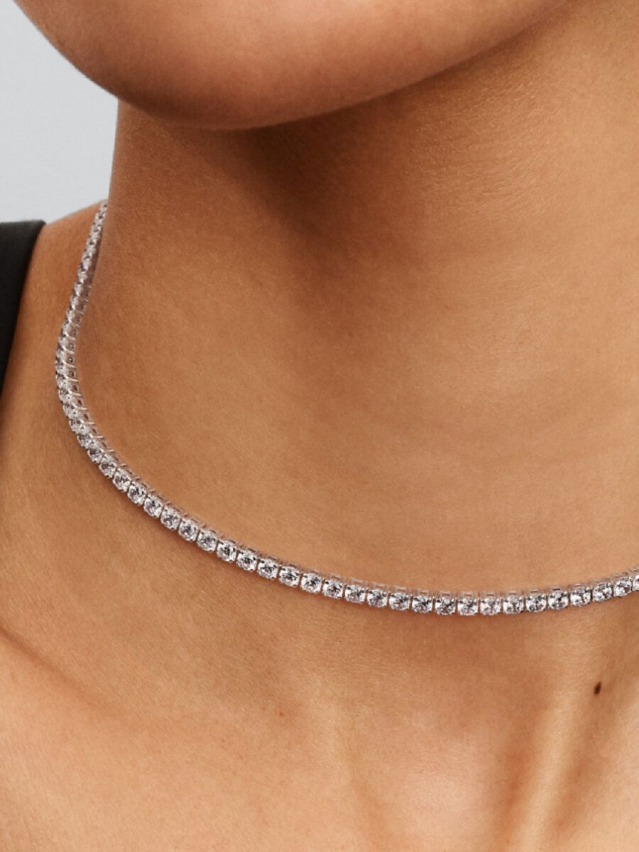 Collar tejido Tenis, Liso