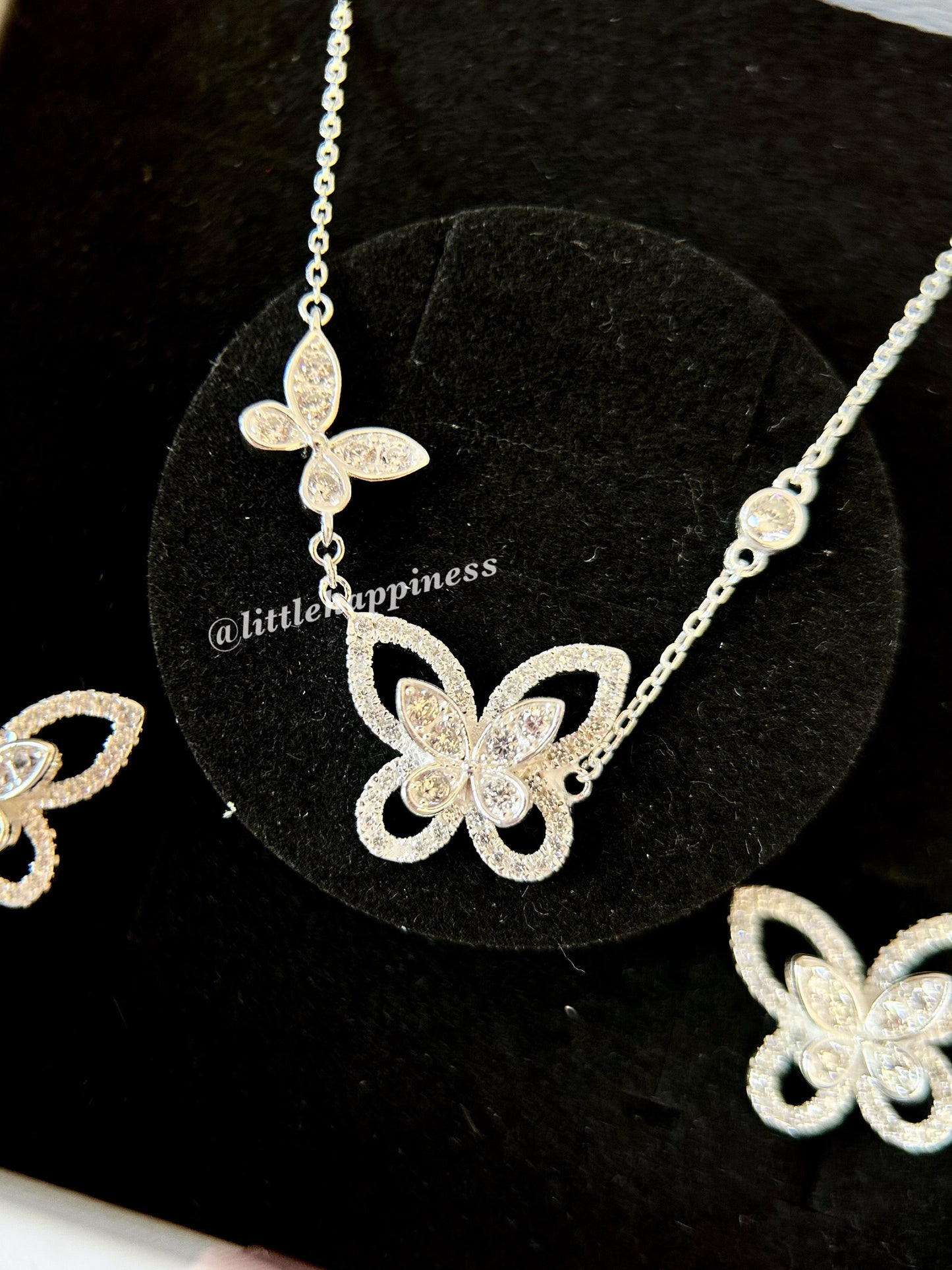 Conjunto Collar + aretes 2 Mariposas Van Cleef