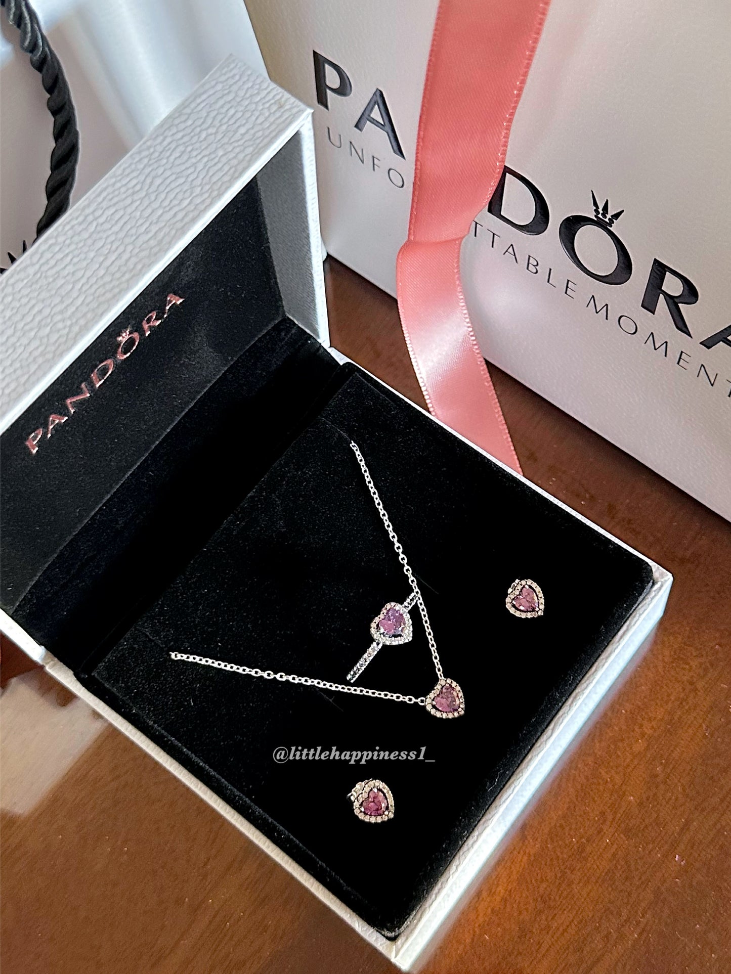 Set Completo Corazón Relieve Morado
