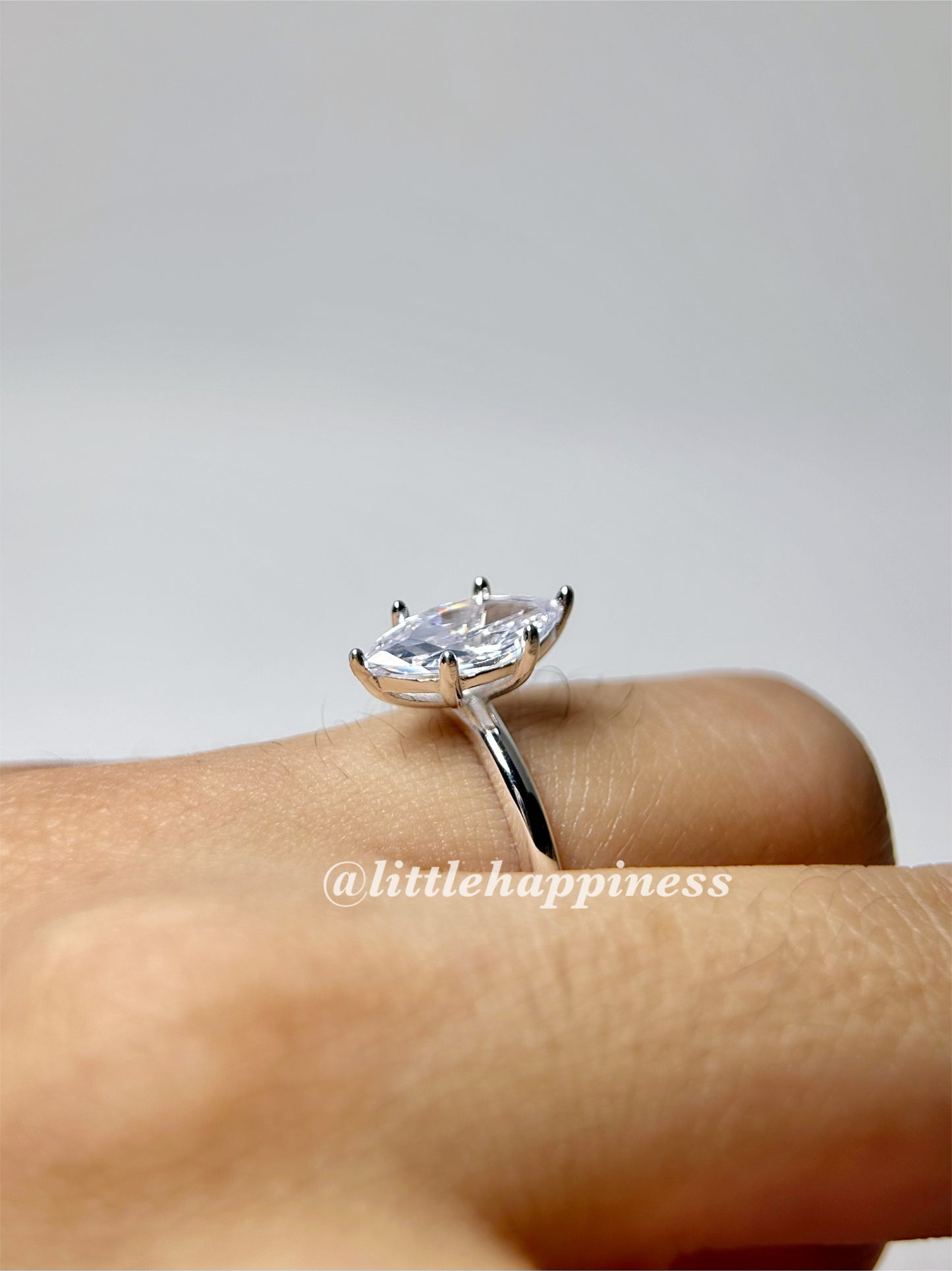 Anillo compromiso Corte Marquesa, aro sin piedras