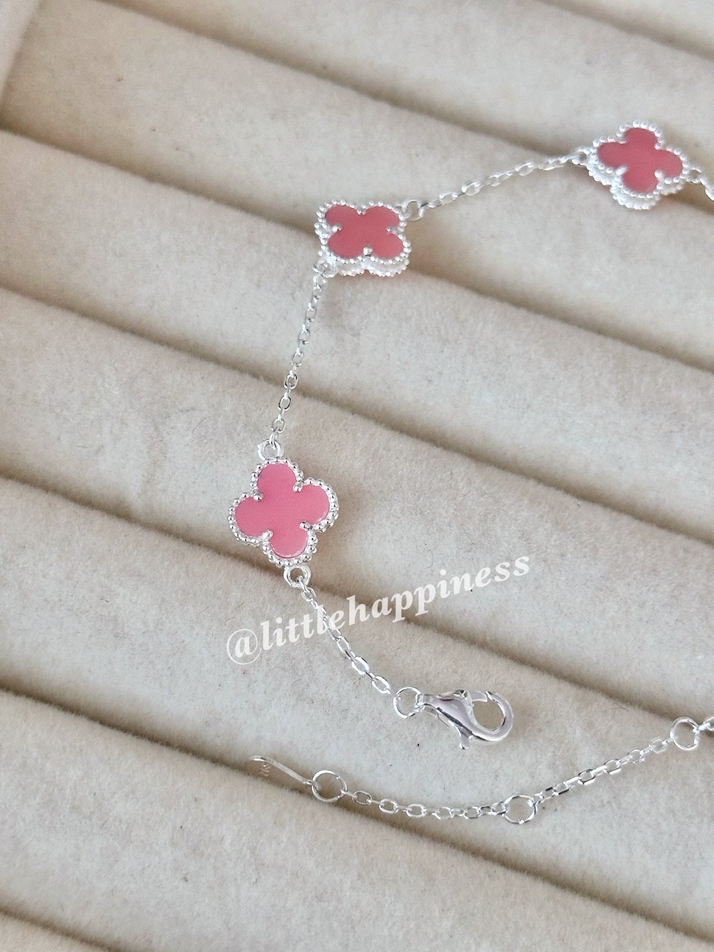 Pulsera Mini Tréboles Rosa