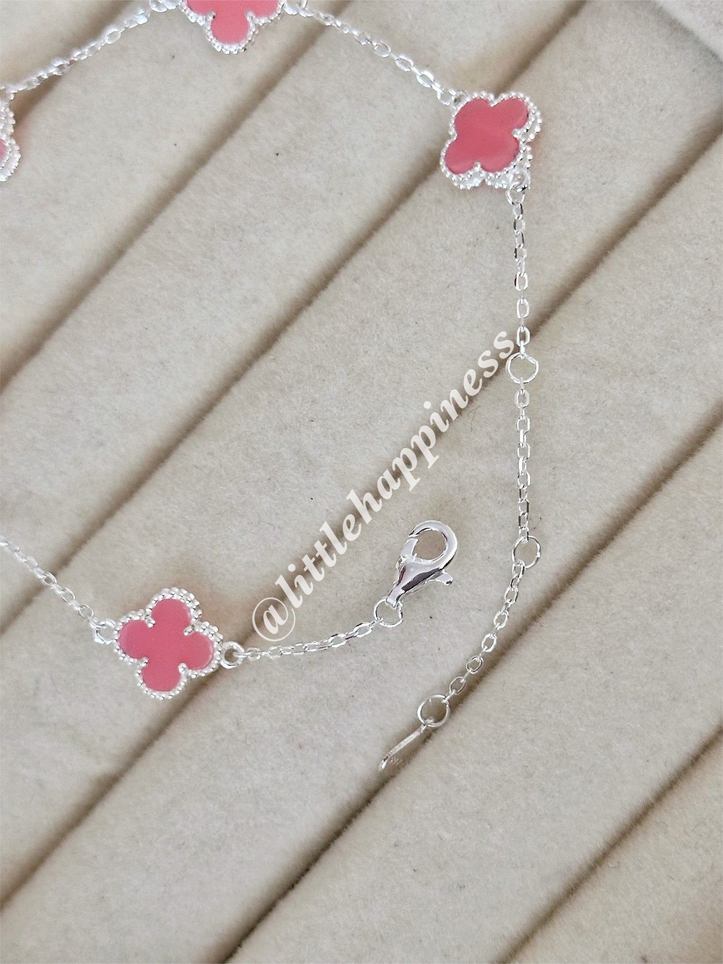 Pulsera Mini Tréboles Rosa