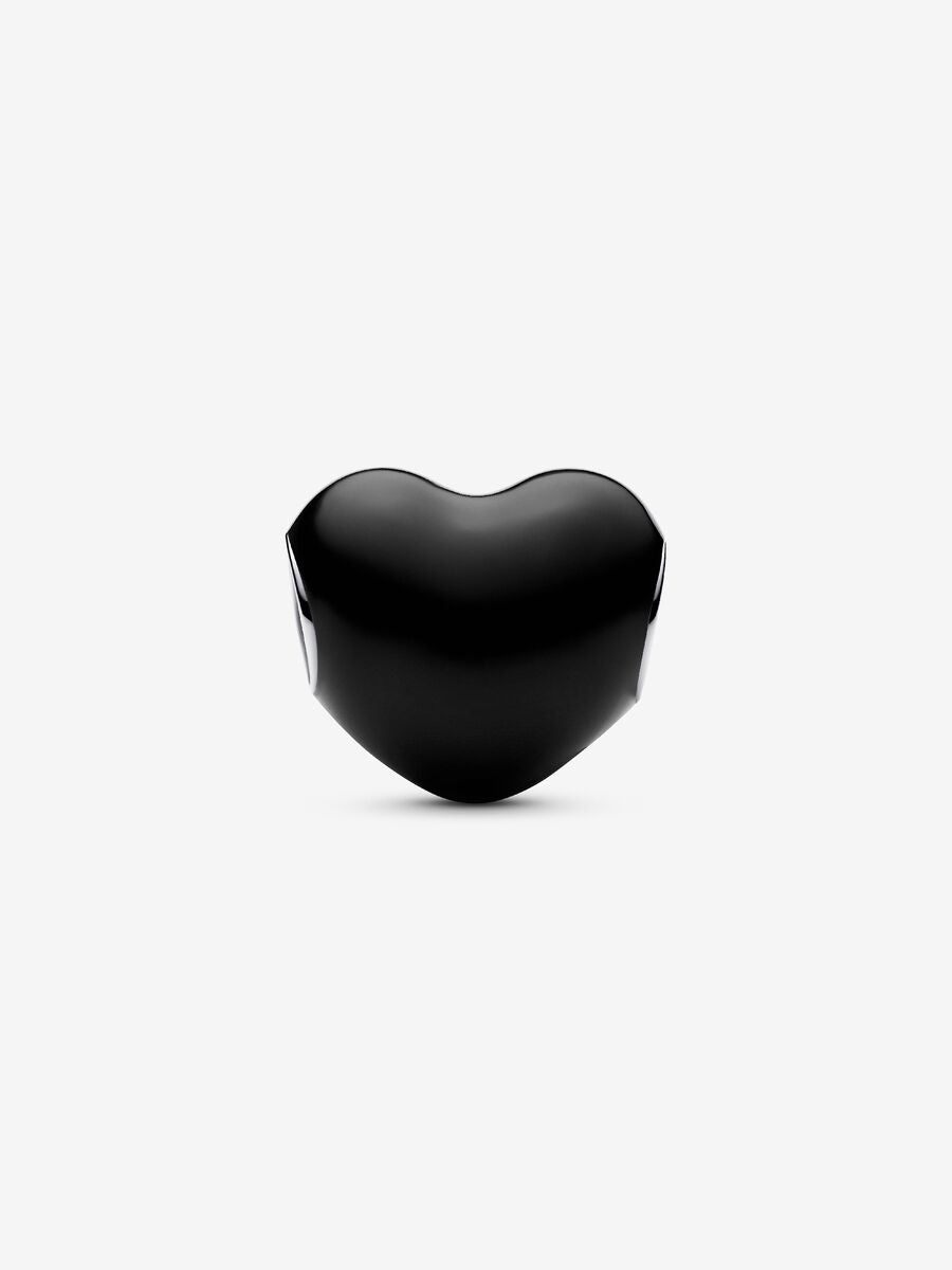 Charm Corazón Metálico Negro