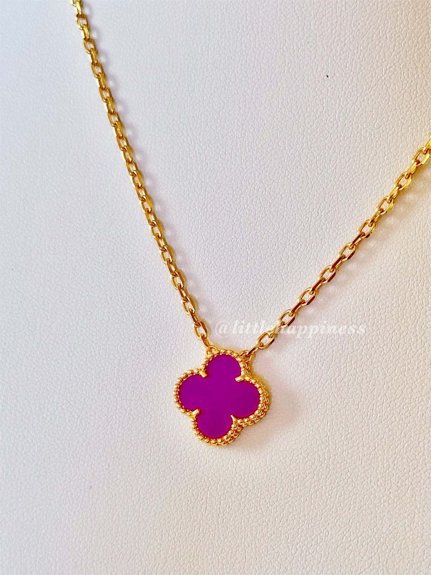 Collar 1 Trébol Morado