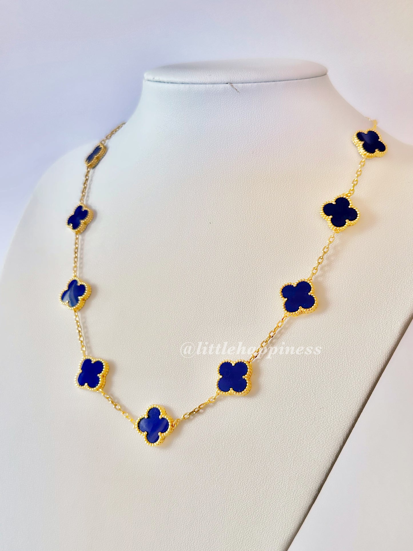 Collar 10 Tréboles Azul