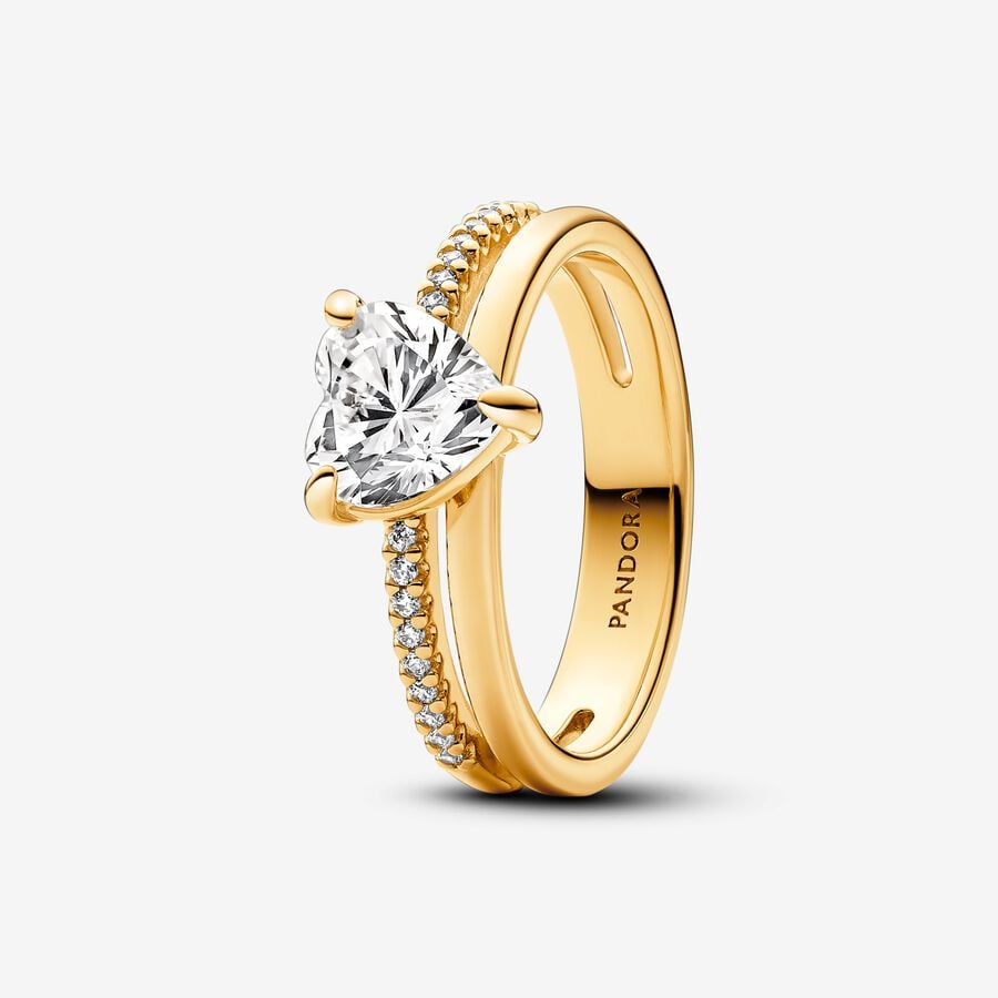 Anillo Corazón Doble Alianza