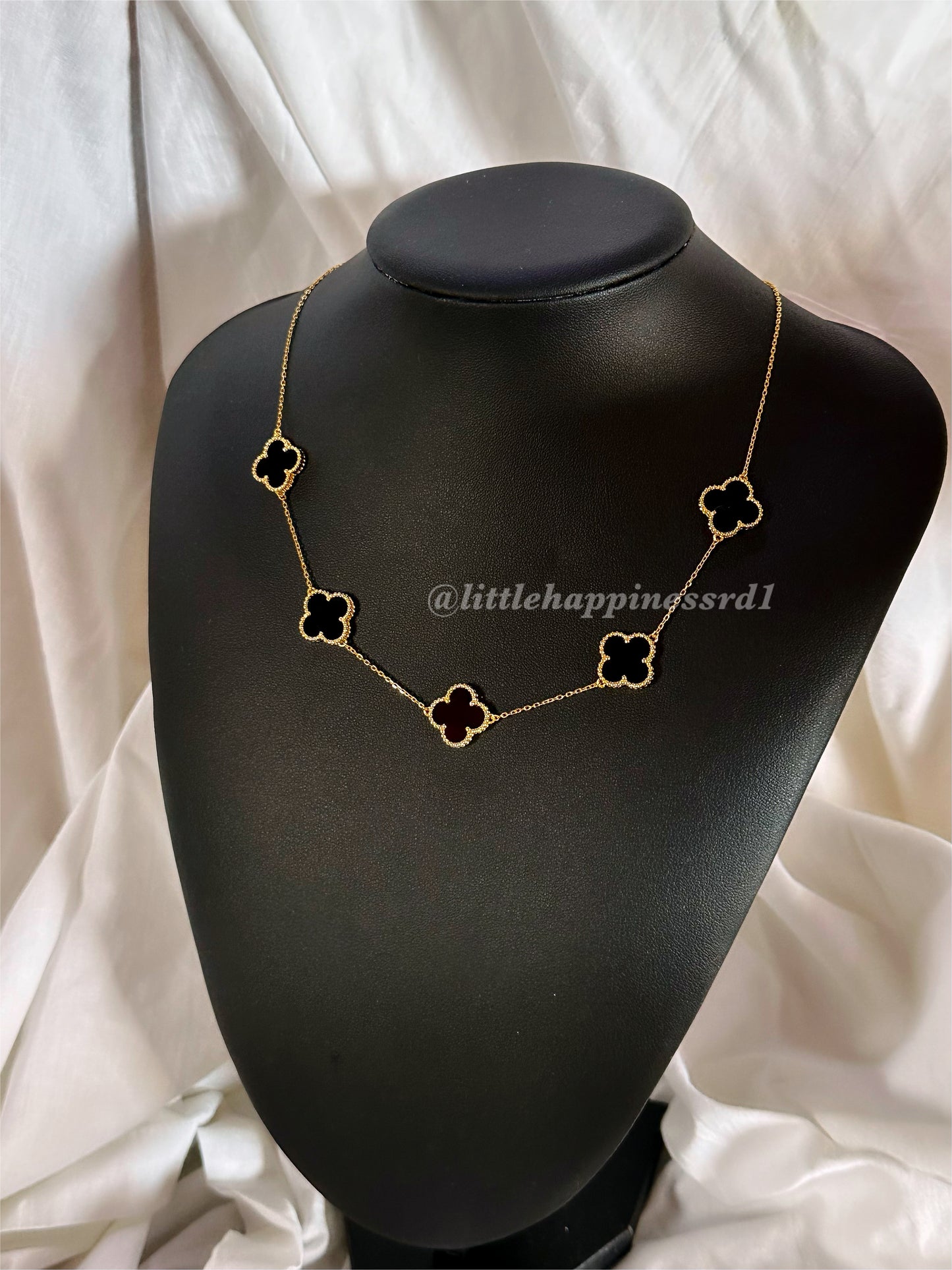Collar 5 tréboles Negro