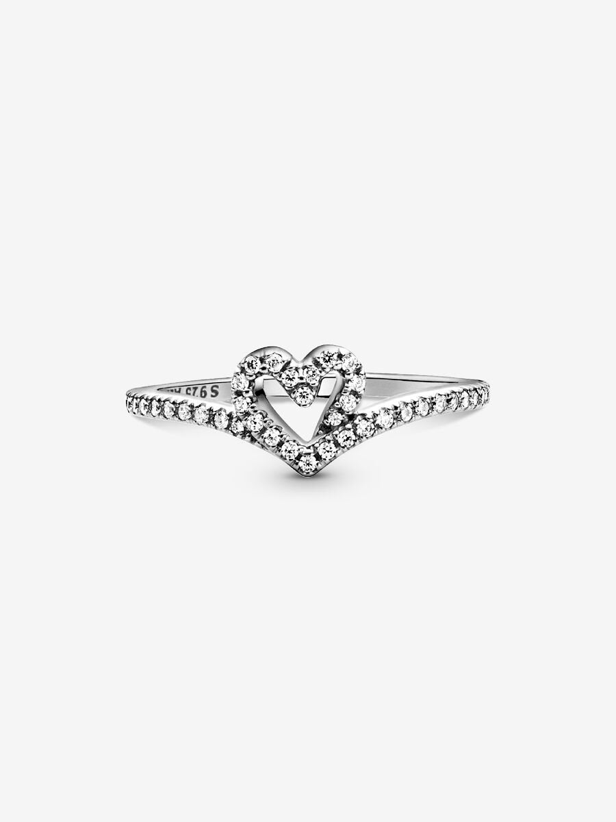 Anillo corazón Brillante