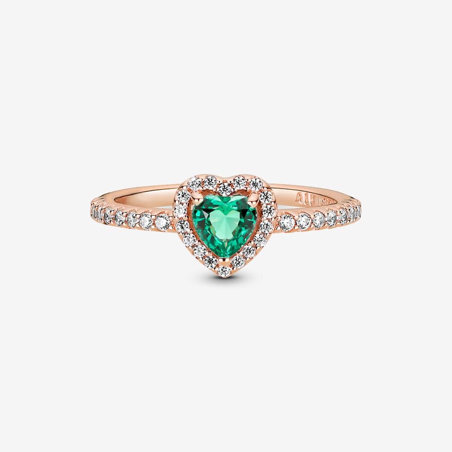 Anillo Corazón brillante Rose Gold