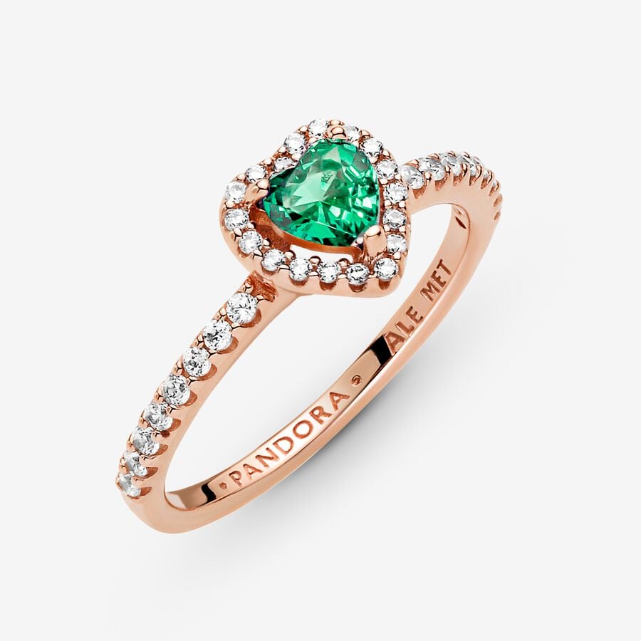 Anillo Corazón brillante Rose Gold