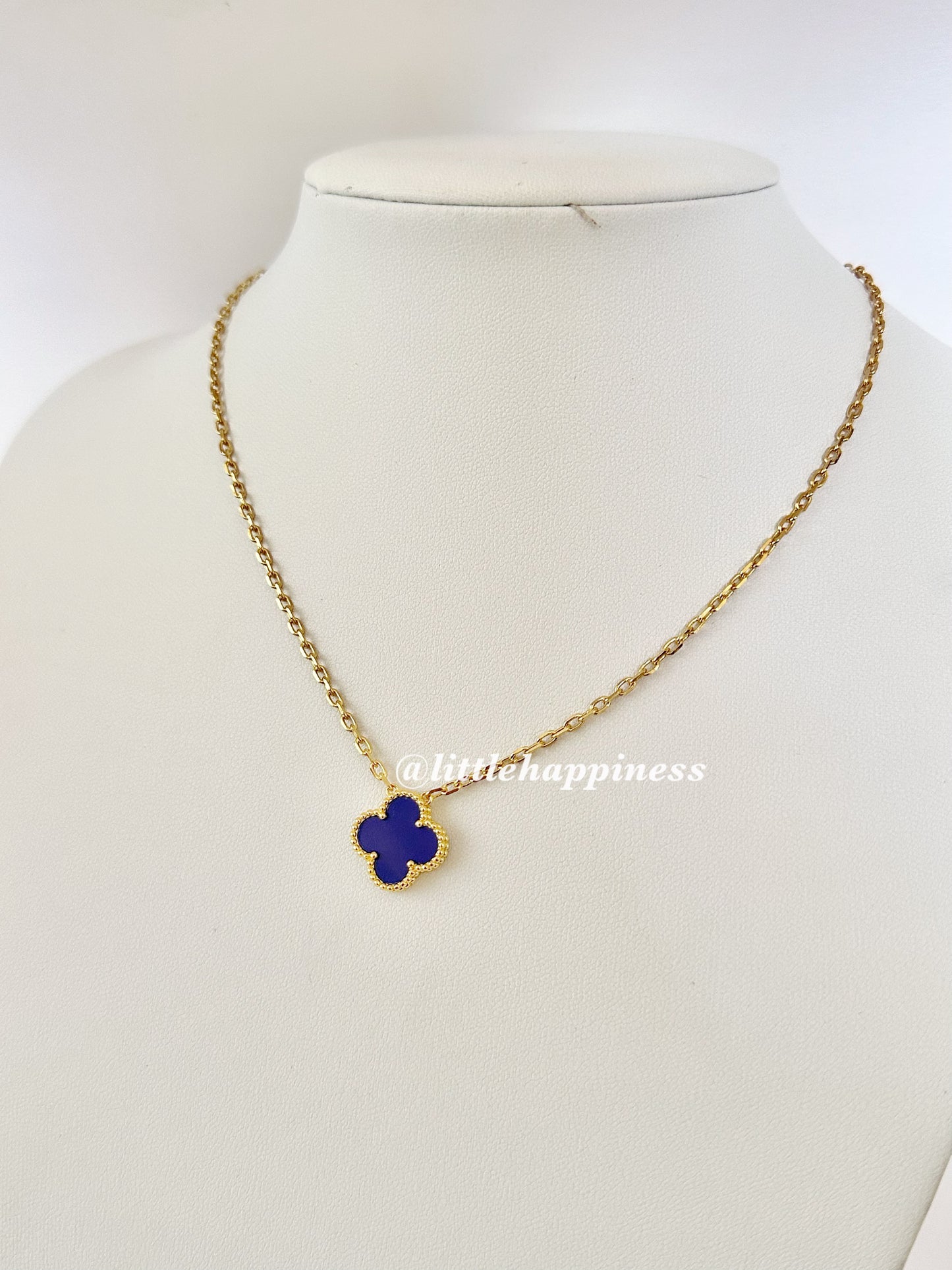 Collar 1 trébol Azul