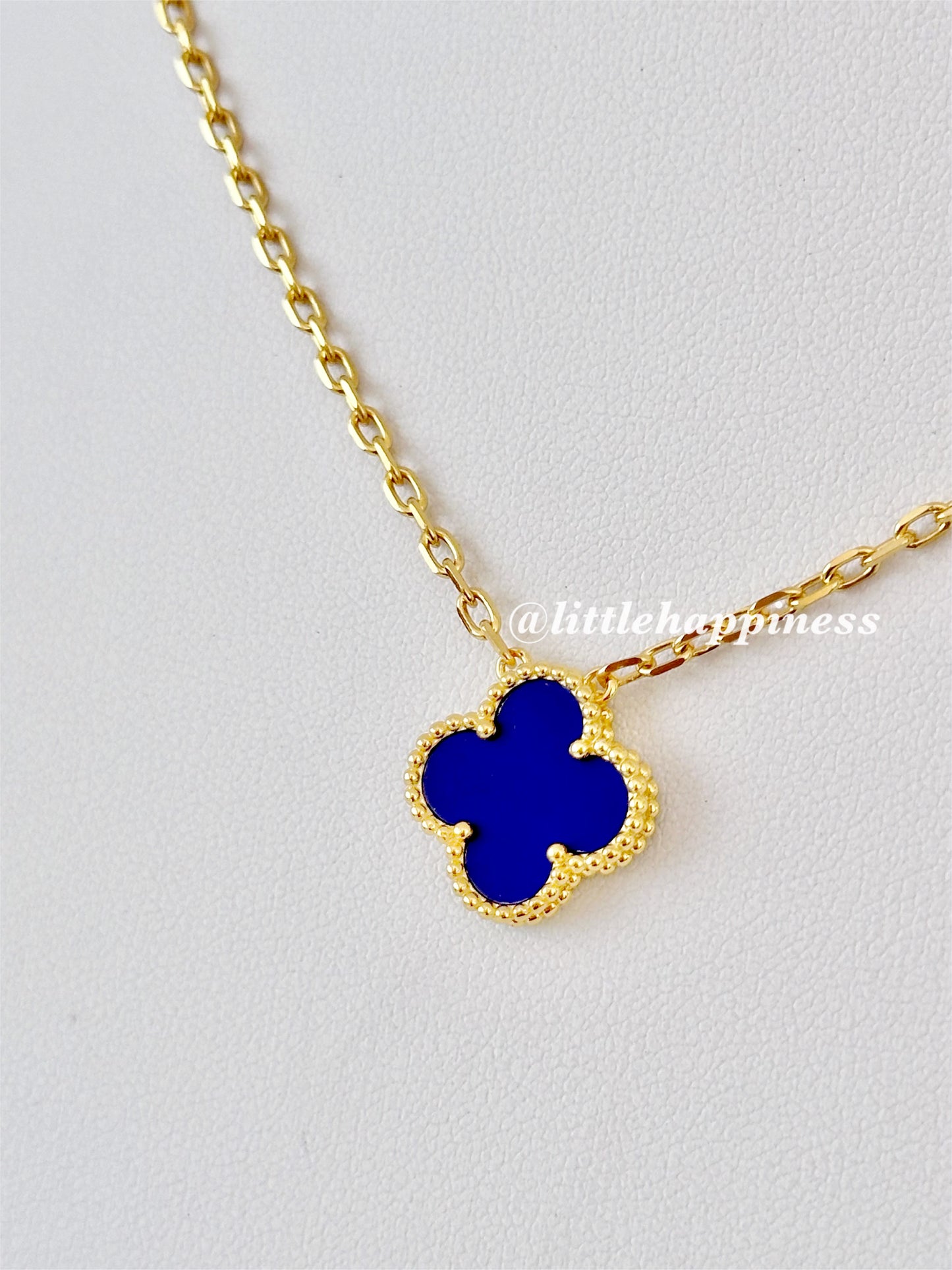 Collar 1 trébol Azul
