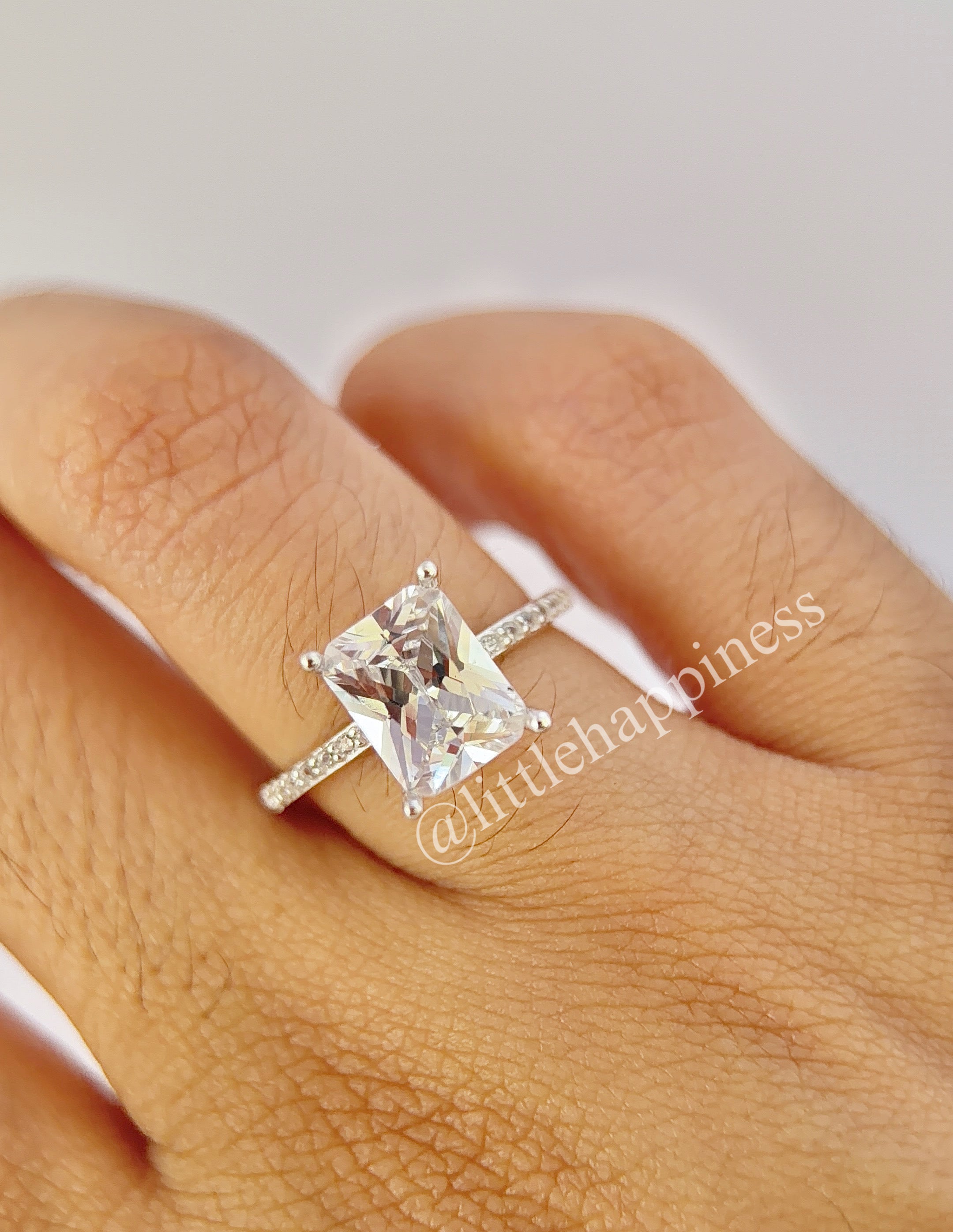 Anillo de Compromiso Corte Cuadrado