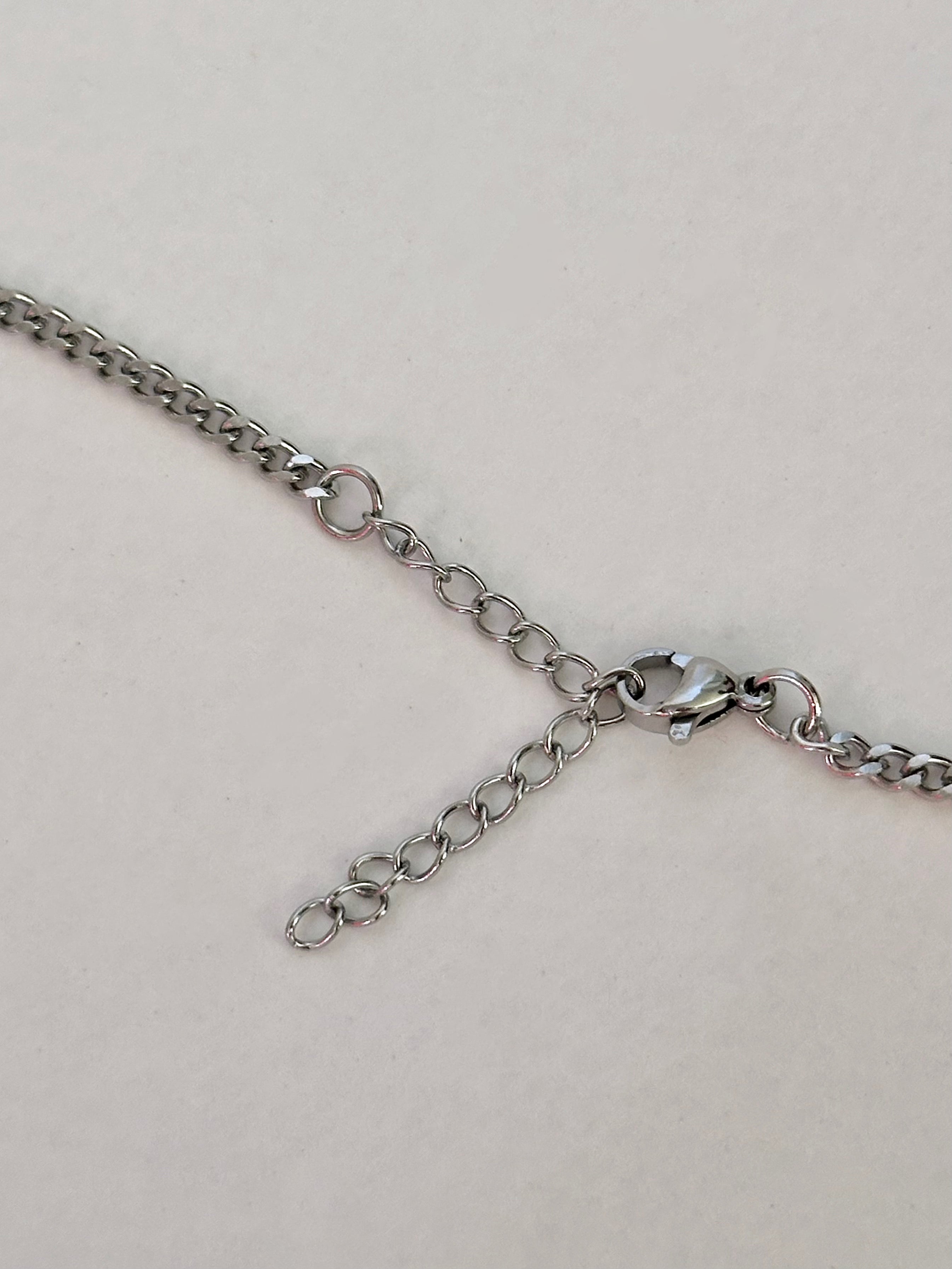 Collar con Placa Grabable, Acero Inoxidable