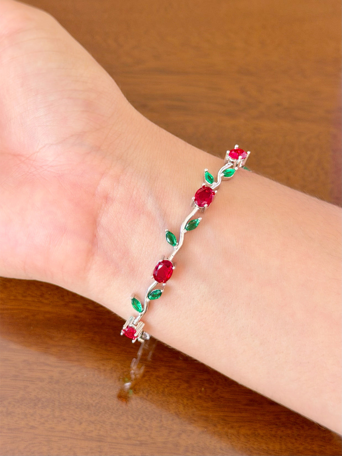 Pulsera Tulipanes Rojo y Verde