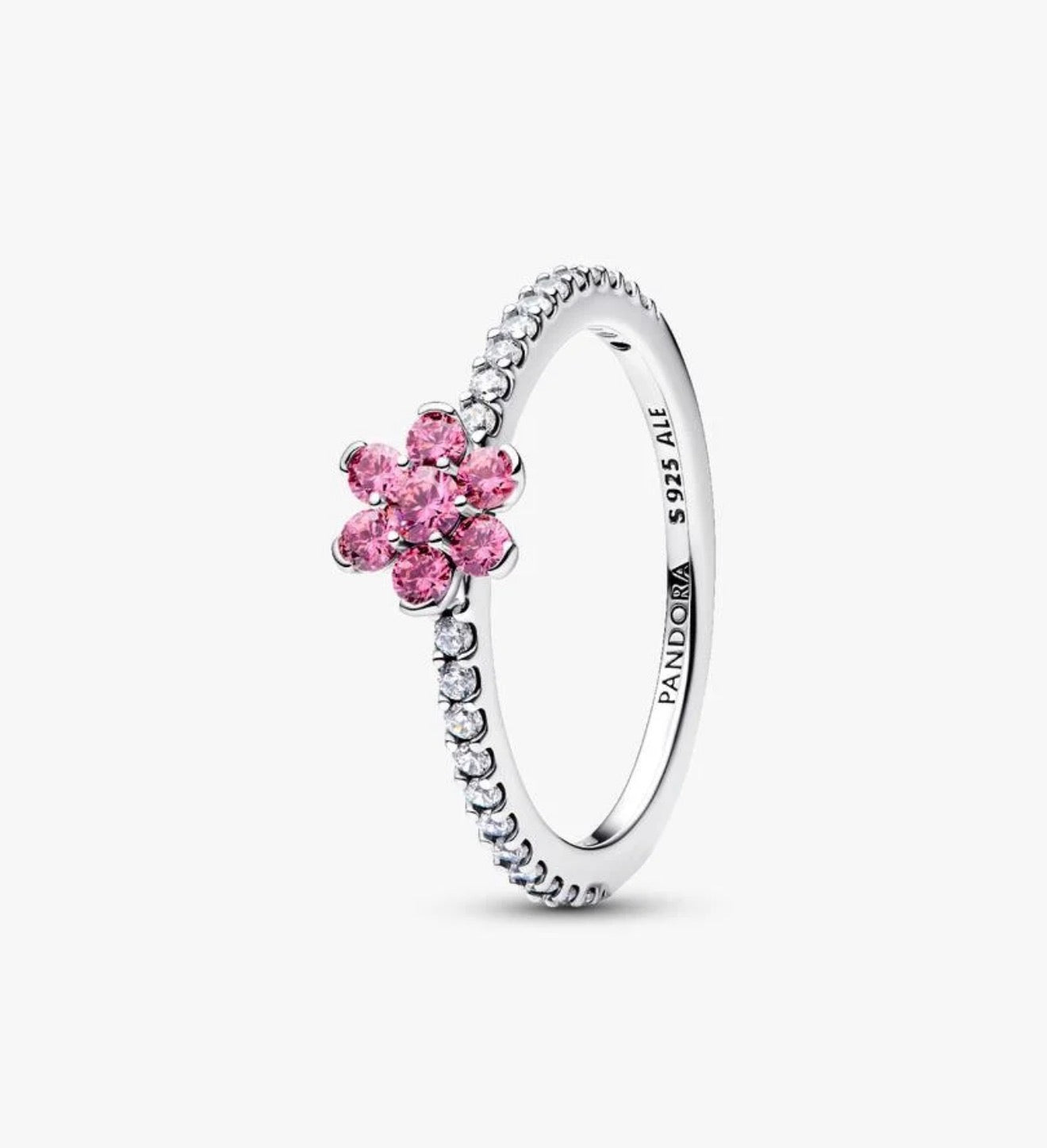 Anillo Flor Brillante Rosa
