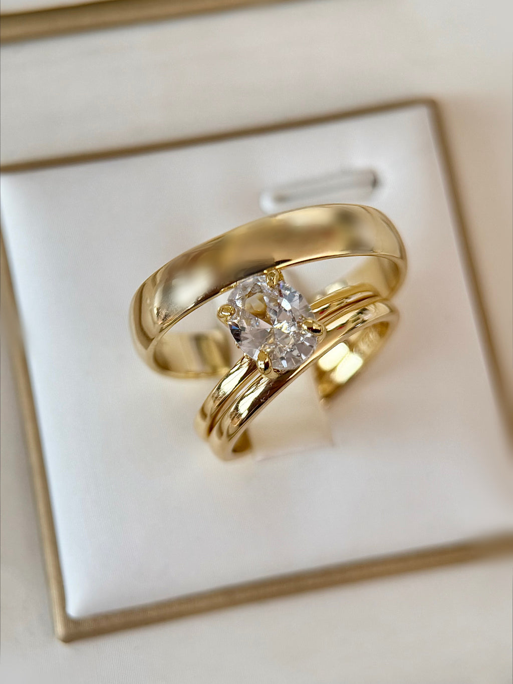 Trío De Boda bañado en Oro 18K