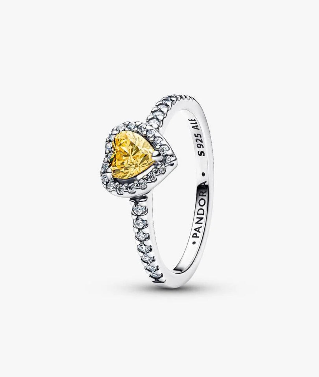 Anillo Corazón Nivelado Amarillo