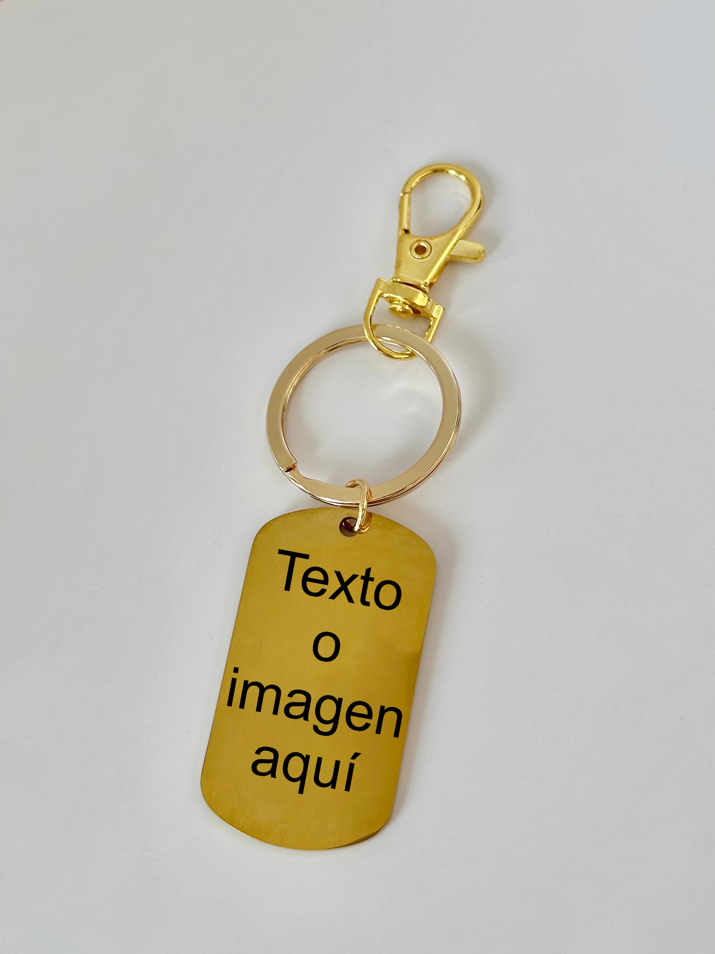 Llavero Grabable Personalizado, Acero Inoxidable
