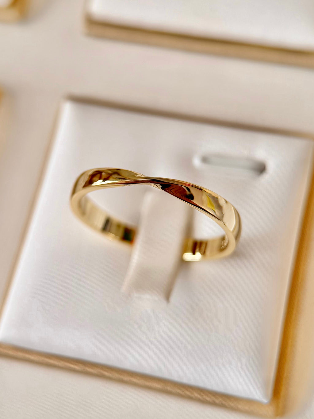 Anillo Aro Liso Entrelazado para Hombre