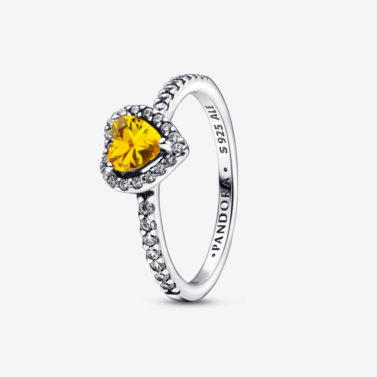 Anillo Corazón Nivelado Amarillo