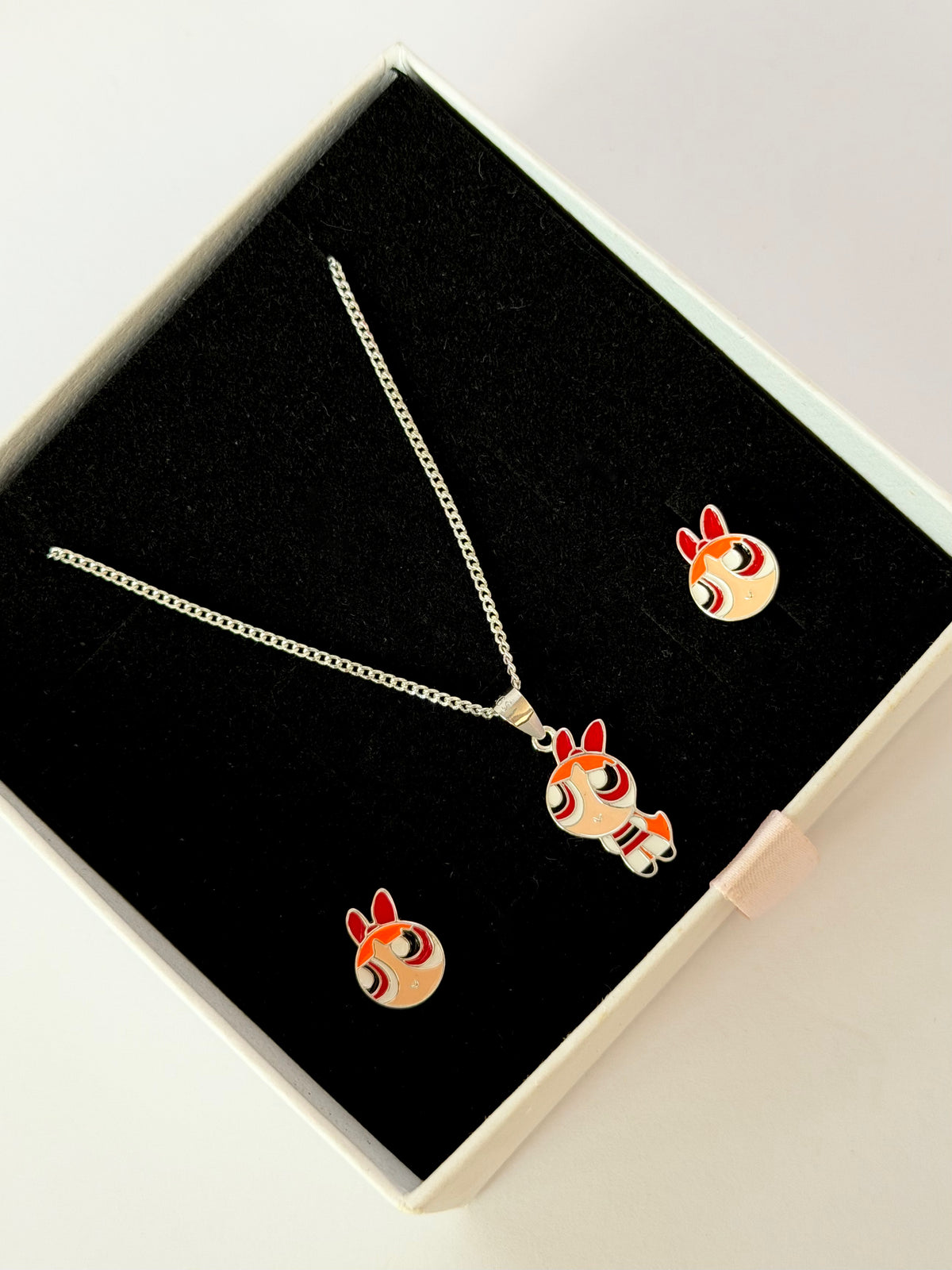 Conjunto Collar y aretes Bombón, chicas superpoderosas