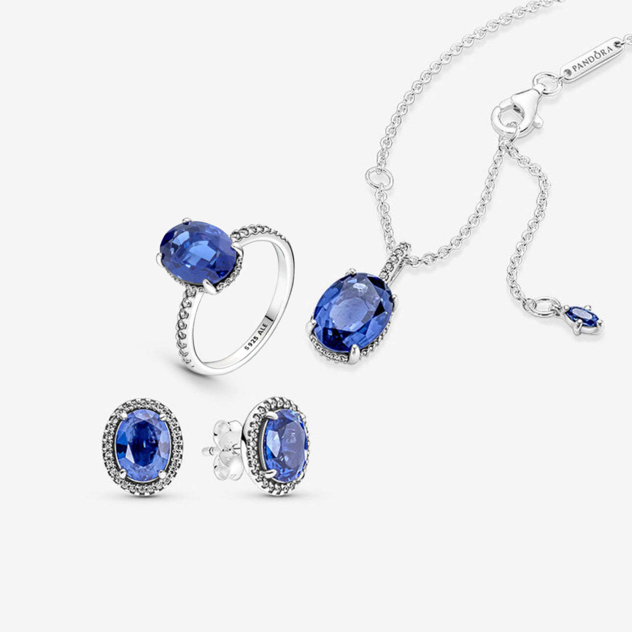 Set Completo Halo Azul Brillante