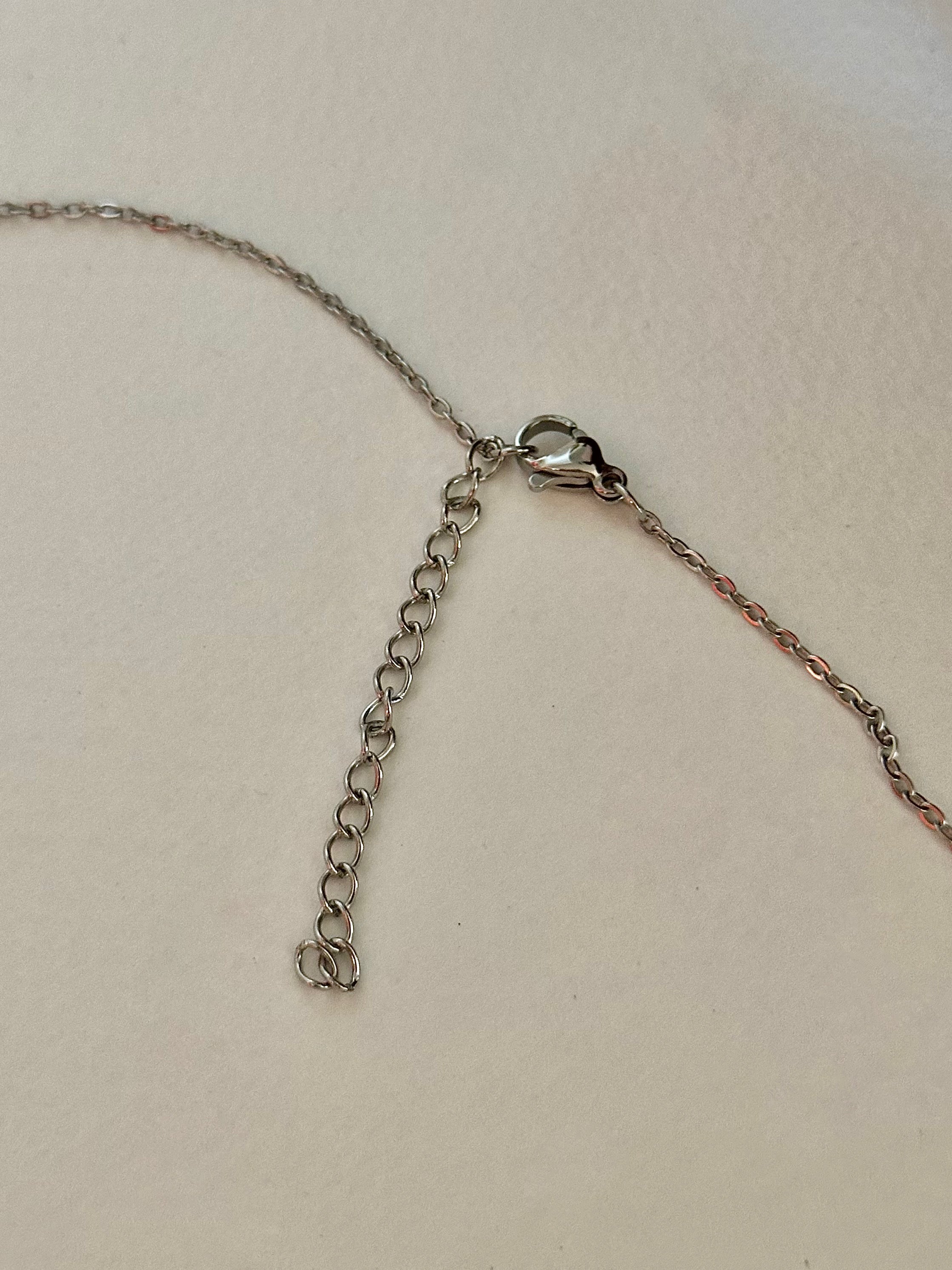 Dúo Collares Corazón compartido Plateado, Acero Inoxidable