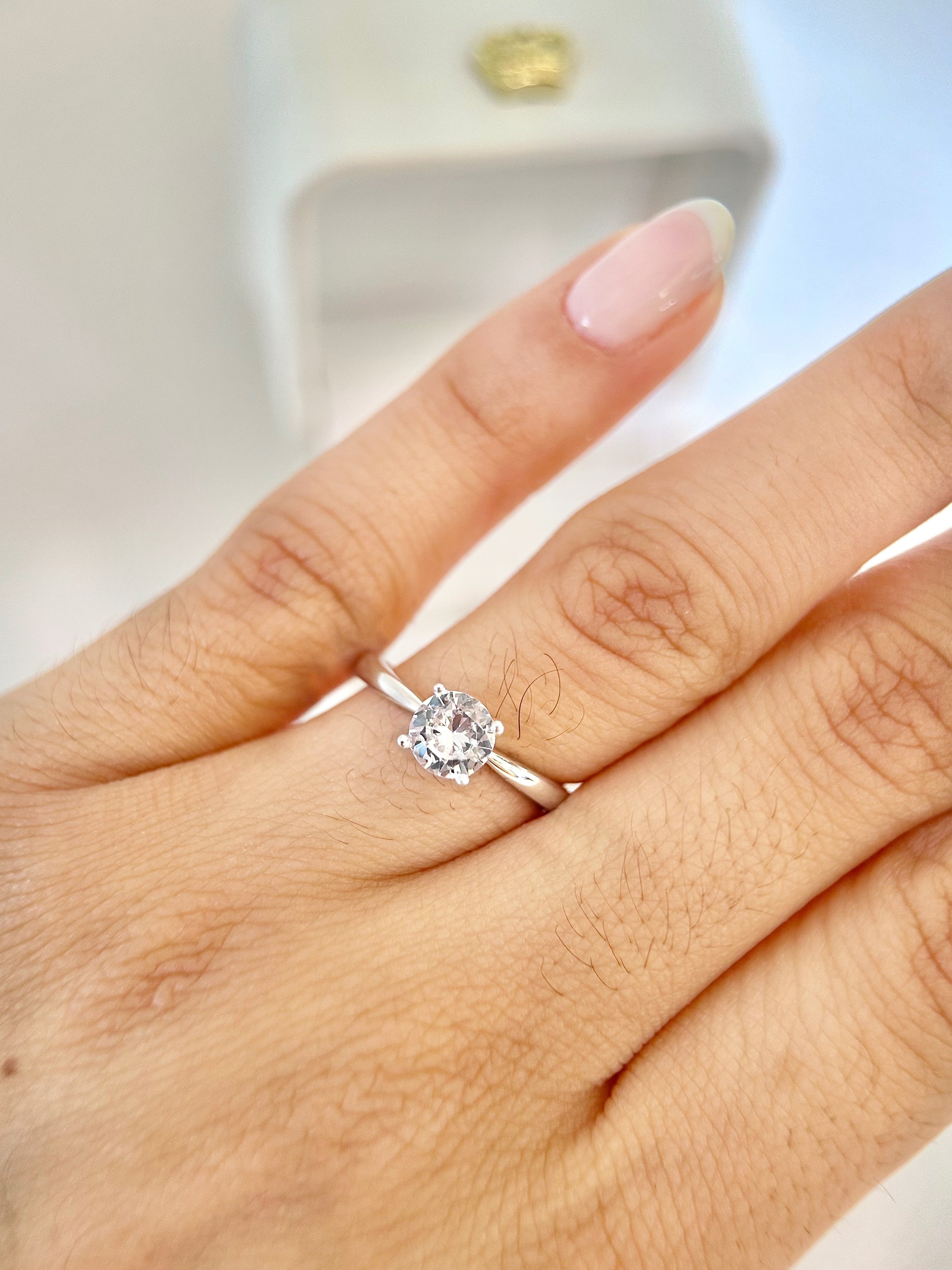 Anillo compromiso Corte Redondo