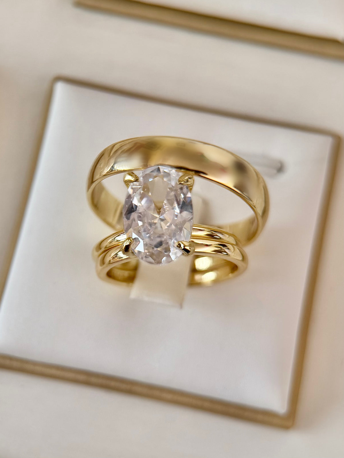 Trio De Boda Bañado en oro 18k