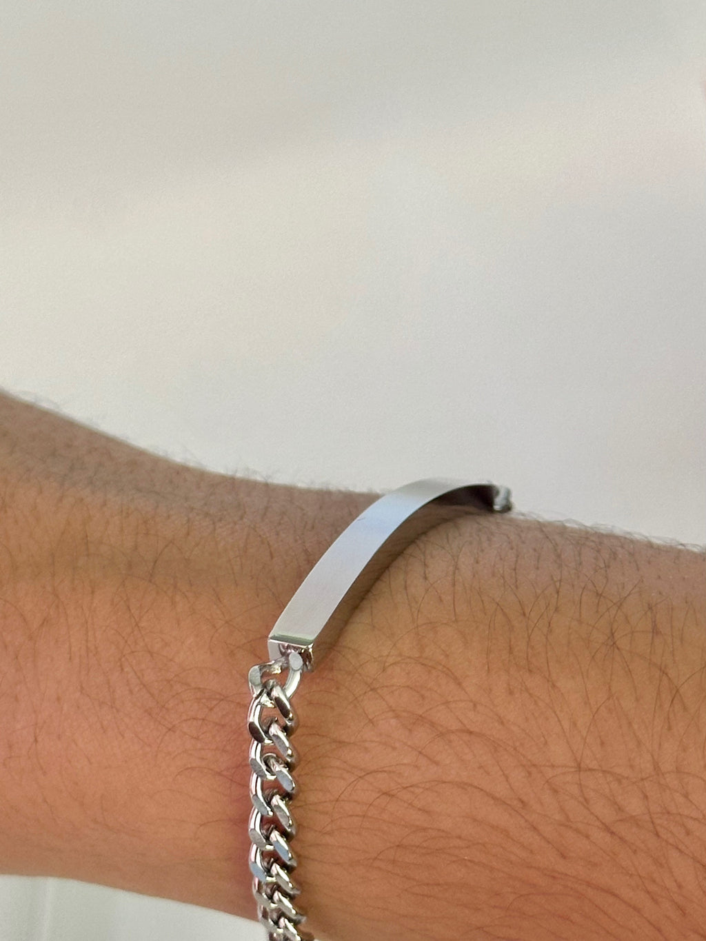 Guillo con placa Grabable, Acero Inoxidable