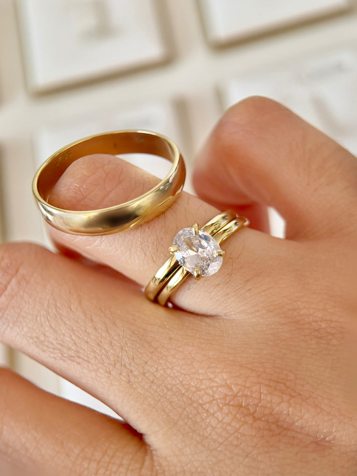 Trío De Boda bañado en Oro 18K