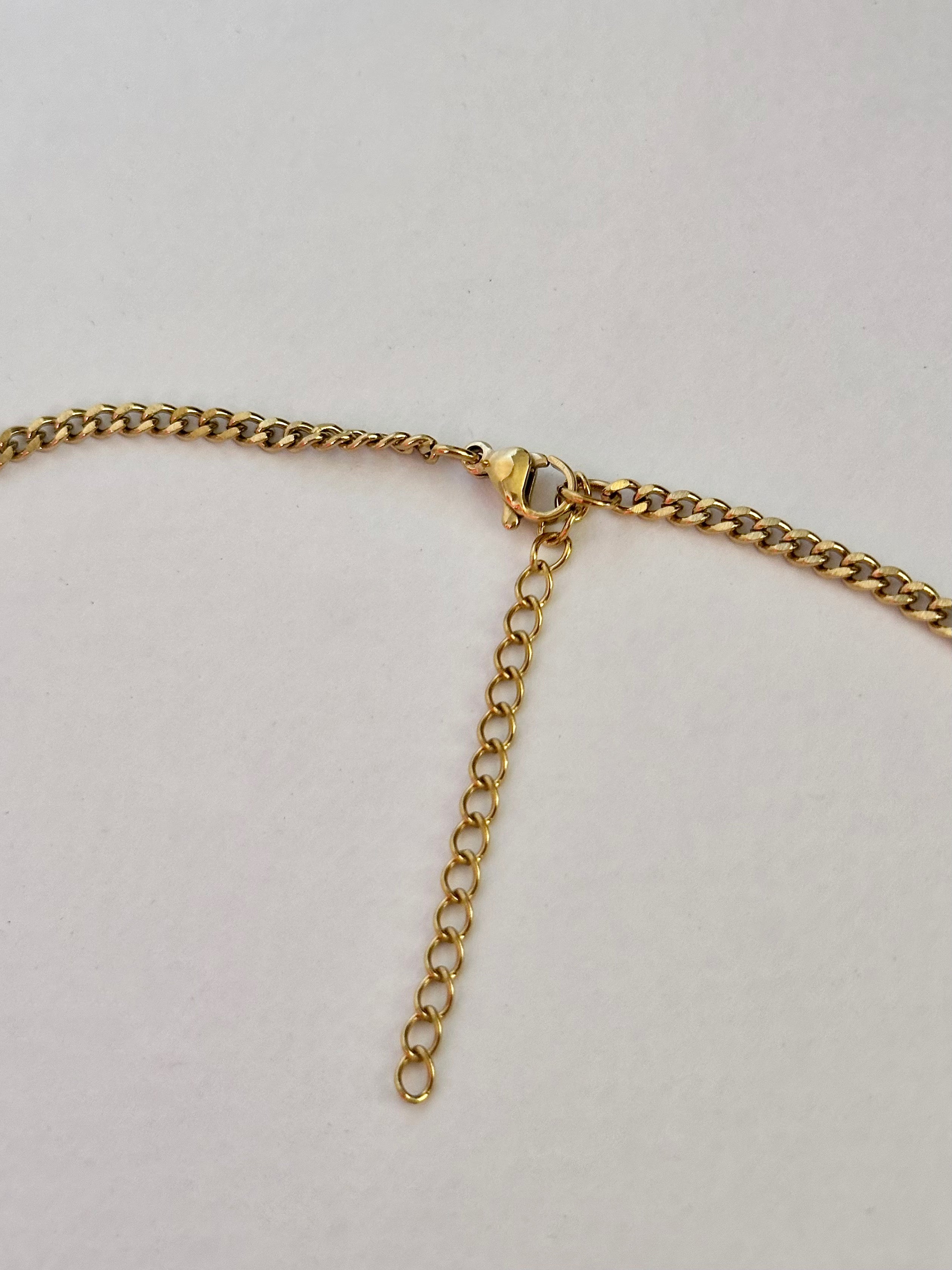 Collar grabable Cilindro 3D Dorado, Acero Inoxidable