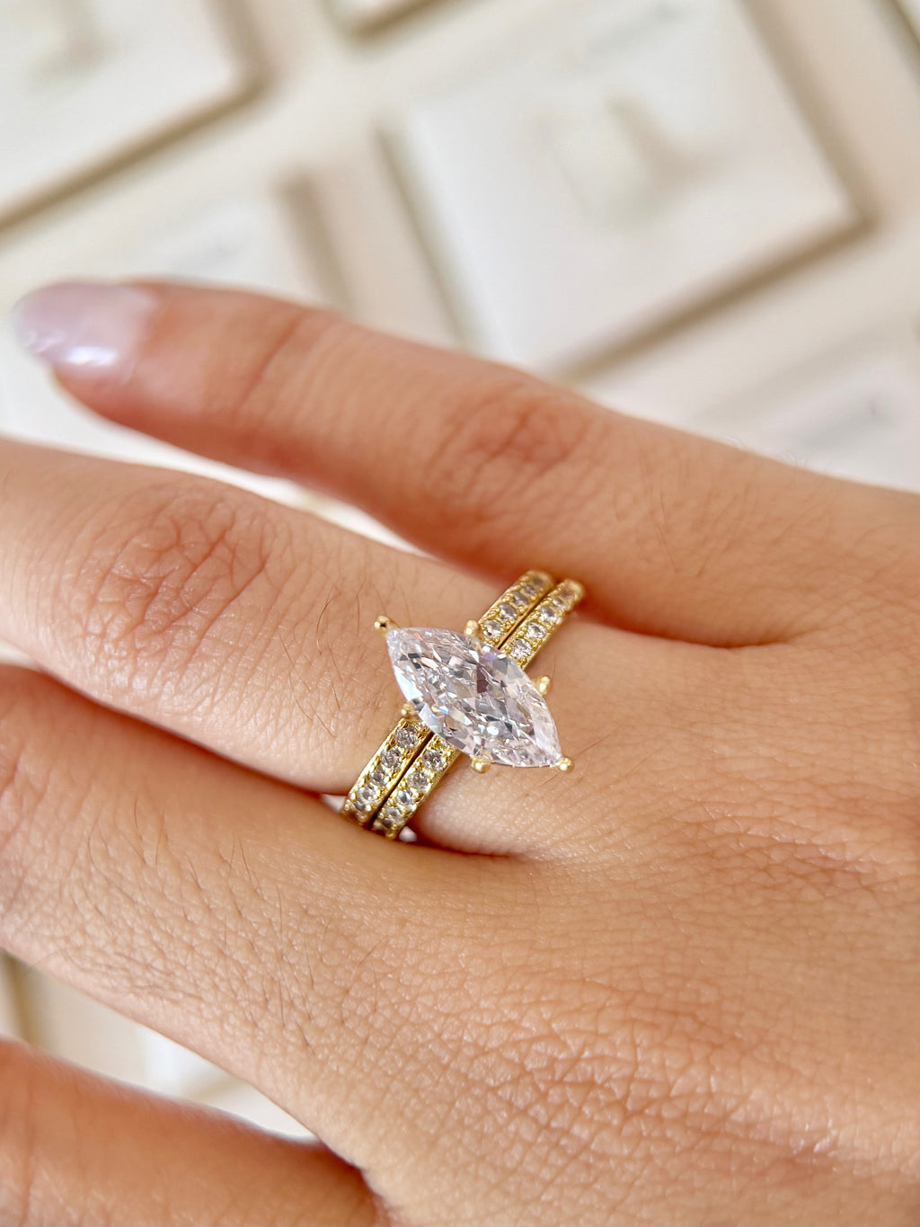 Trío De Boda bañado en Oro 18k