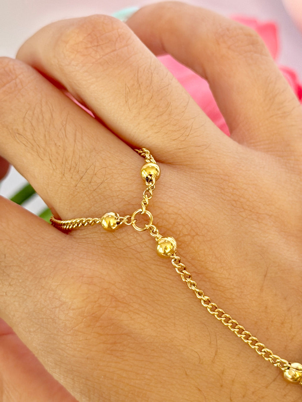 Hand Chain Corazones- Acero Inoxidable