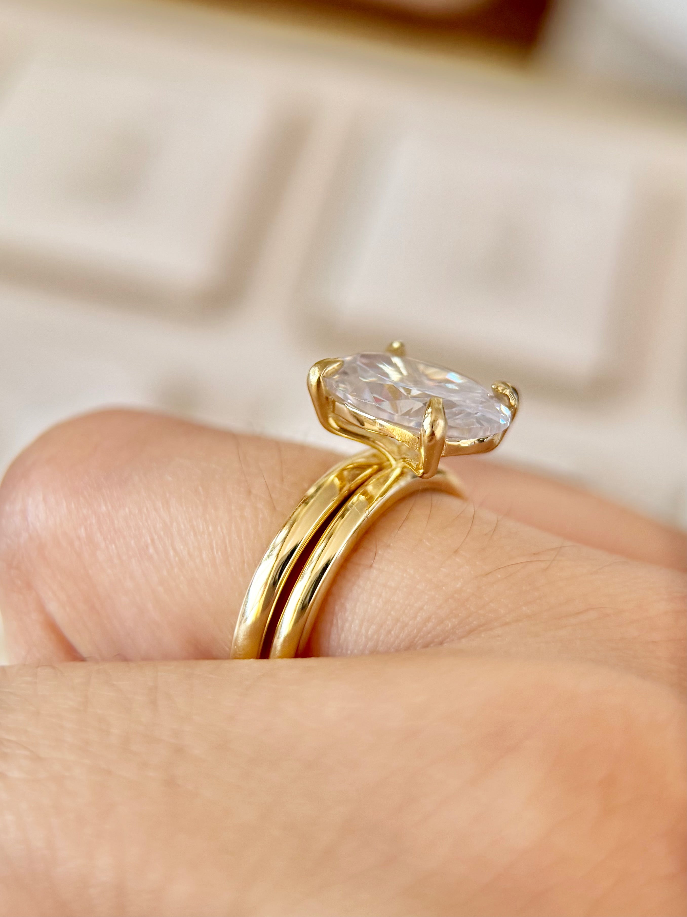 Trio De Boda Bañado en oro 18k