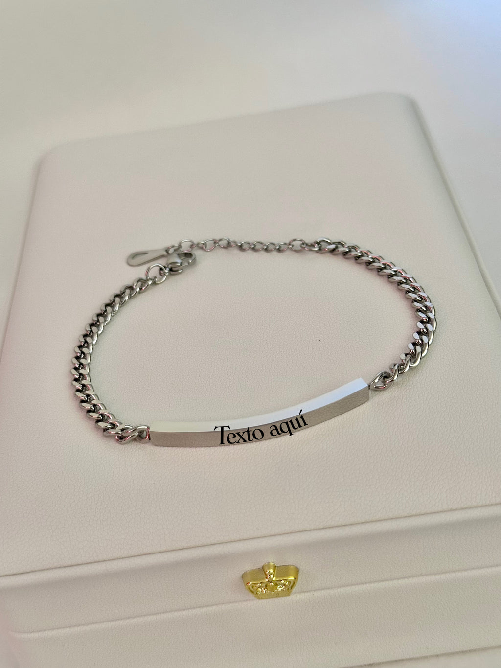 Guillo con placa Grabable, Acero Inoxidable
