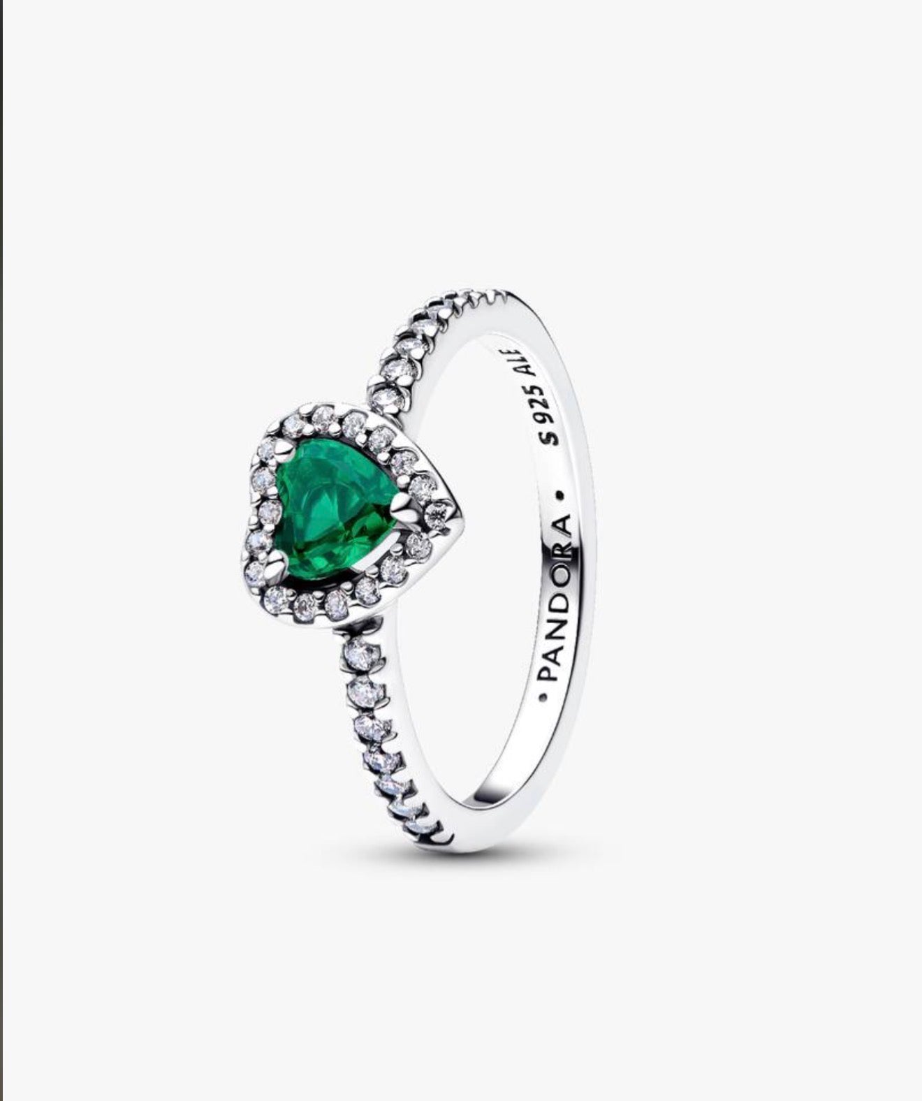 Anillo Corazón Nivelado Verde