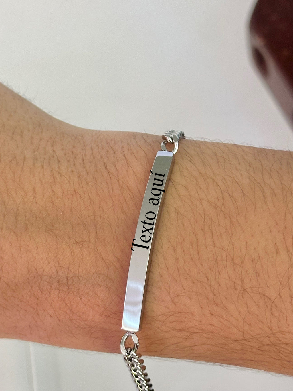 Guillo con placa Grabable, Acero Inoxidable