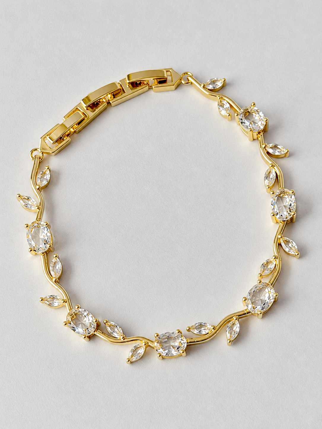 Pulsera Tulipanes Blancos Dorada