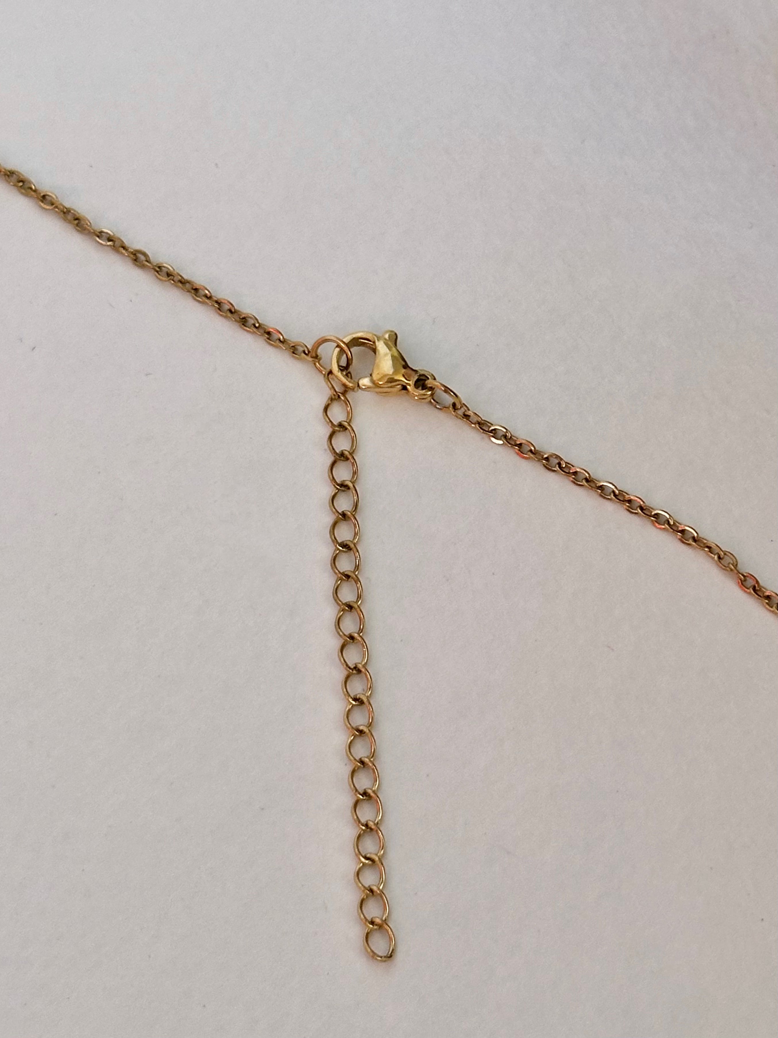 Dúo Collares Corazón compartido Dorado, Acero Inoxidable