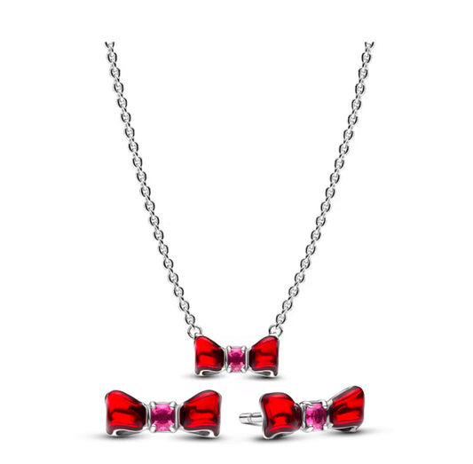 Conjunto Collar + Aretes Lazo de Blanca Nieves