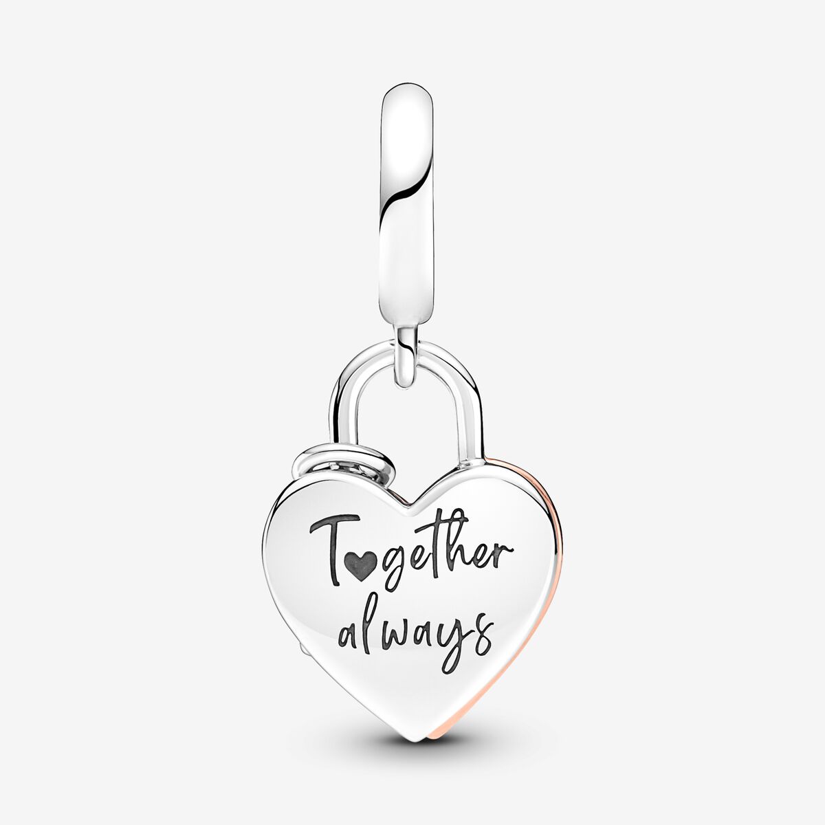 Charm Colgante Doble Candado Corazon
