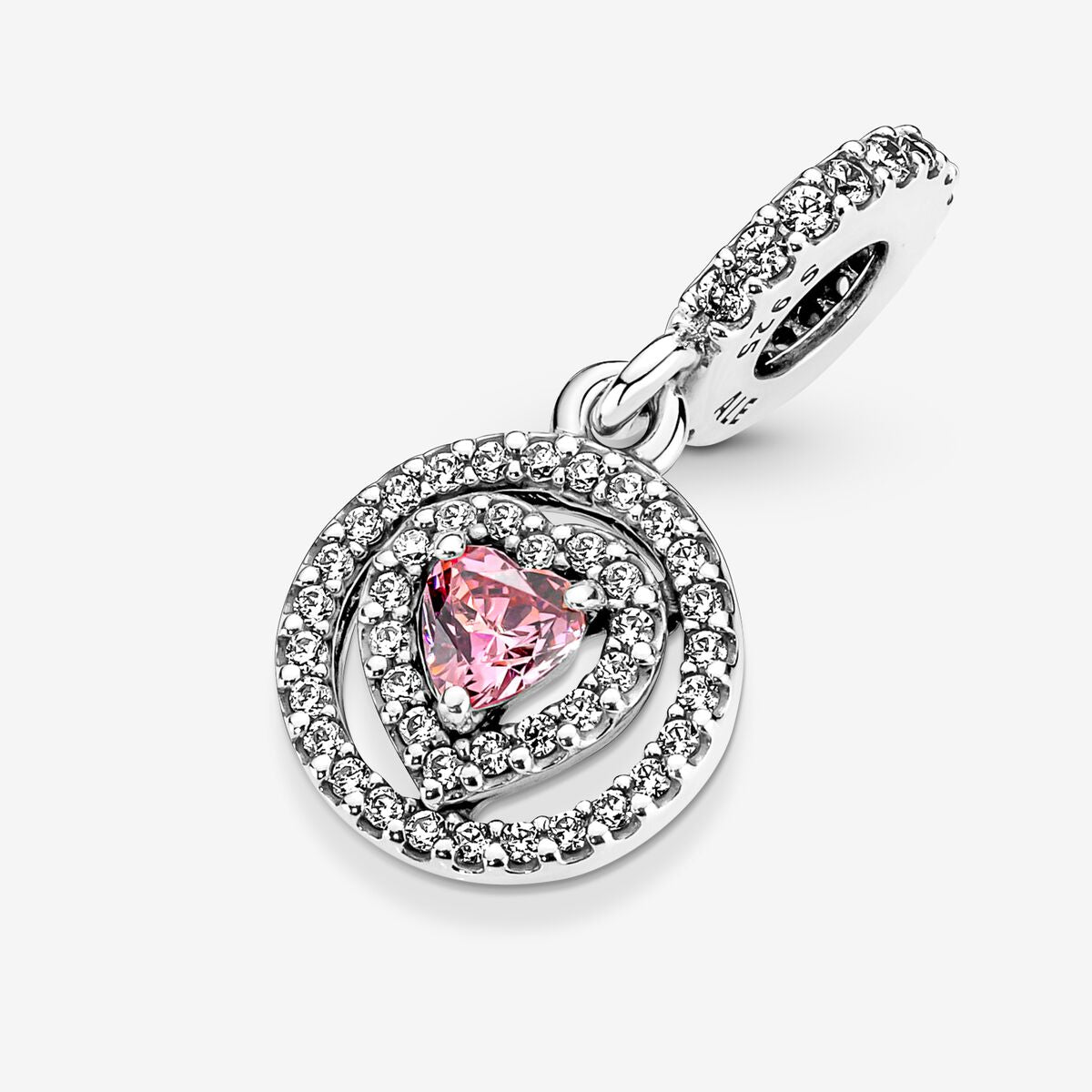 Charm Colgante Corazon Doble Halo Brillante