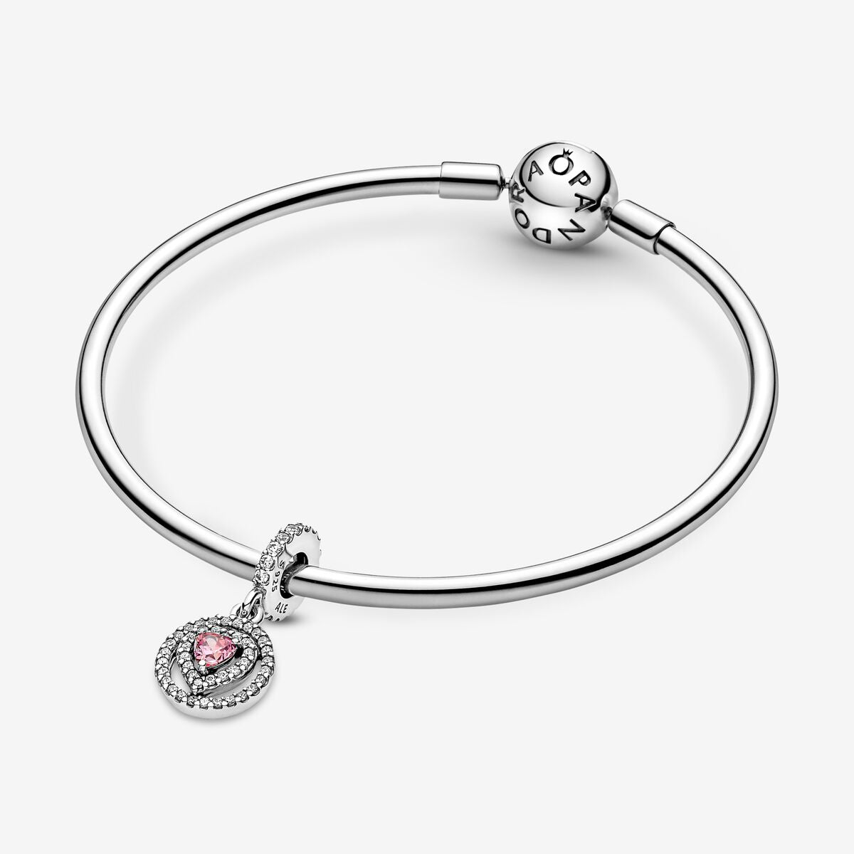 Charm Colgante Corazon Doble Halo Brillante