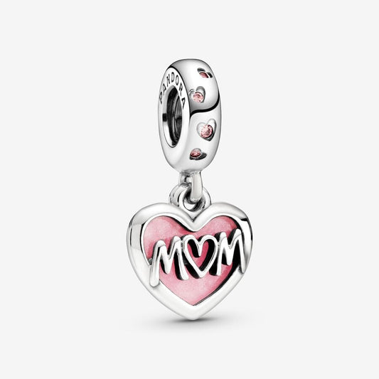 Charm Colgante Corazon Mom