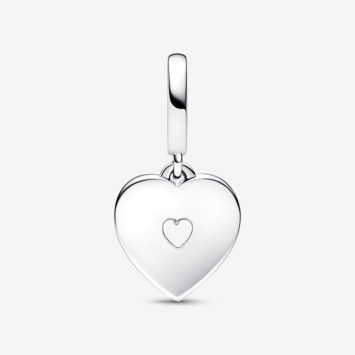 Charm Colgante Doble Corazon Blanco Anacarado